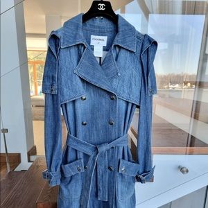 - CHANEL DENIM COAT (SIZE 38 FR)